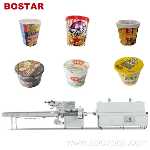 Cup Noodle Shrink Heat Tunnel Wrapping Packing Machine